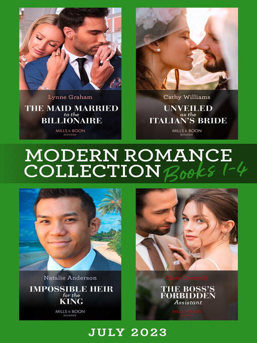 Cover image for Modern Romance July 2023 Books 1-4